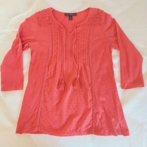 Coral-Pink Gloria Vanderbilt Cotton Women's Top